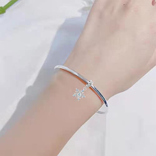 Copo de nieve colgante NARTGO de cobre que no pierde piedras compatible con tu pulsera 4