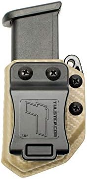 Universal 9mm/.40 Double Stack Mag Carrier- Tulster Echo Carrier IWB/OWB (Flat Dark Earth Carbon Fiber)