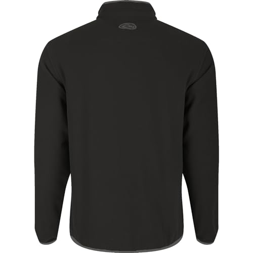 Image of Drake Waterfowl Men's Camp 2.0 Fleece Pullover | Hunting Anti-Pill Moisture Wicking 1 /4 Neck Snap Sweater with Chest Pocket