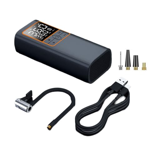 DIEKE - Compresor de aire inalámbrico, inflador de neumáticos, tipo C, recargable, para coche, bicicleta, motocicleta, inflador de neumáticos portátil