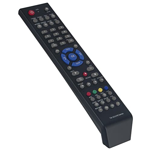 VINABTY TM-5000HD-SERIES Replaced Remote Control fit for Technomate TV TM-5402HD M3 CI Super+, Black - Image 2