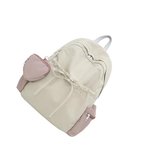 Mochila escolar 2025 moderna, para laptop, casual, trabalho, viagem, presente, Bege, Mass Beauty