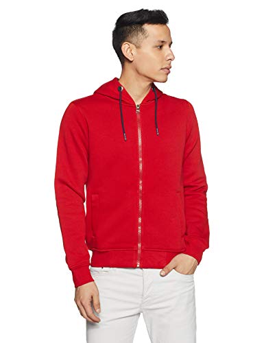 Image of Qube By Fort Collins Men Cotton Hooded Sweatshirt