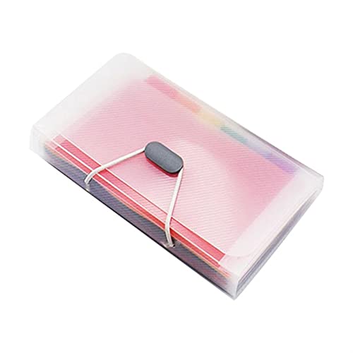 拡張フォルダー 17.8x11.8cm レインボーカラードキュメントバッグ かわいい紙幣レシートファイル 13グリッドポーチフォルダドキュメント、レター/818