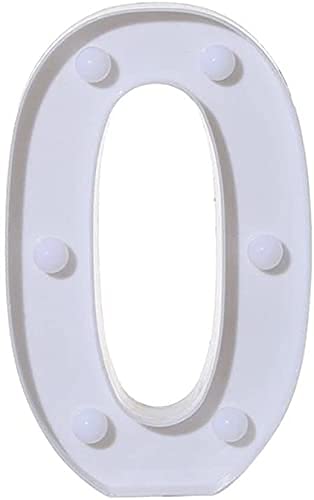 Image of Marquee Number 0 LED Light Lamp | Warm White Night Light | Battery-Operated Decorative Numeric Lamp for Home, Birthday, Wedding, Party & Anniversary Decor