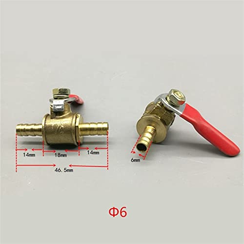 Connecteur pneumatique en laiton 6mm avec robinet d'arrêt eau - 3
