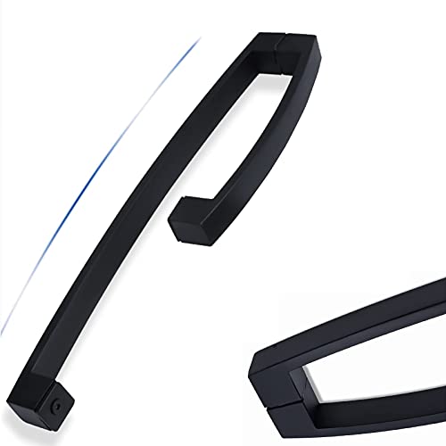 Manija de puerta de ducha push-pull para un baño moderno y funcional con estilo negro mate 4
