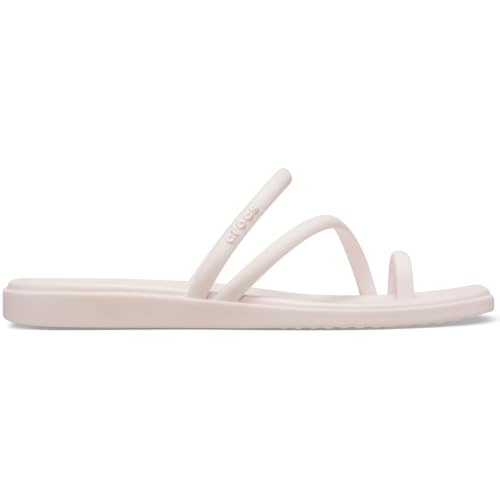 Image of Crocs Women's Miami Toe Loop Sandals | Square Toe Flat | Flexible Straps | Croslite Foam Footbed