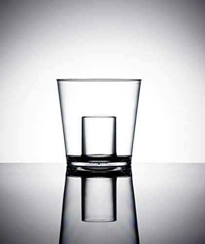 Virtually Unbreakable Polycarbonate Shot Glass Elite BB Bomber Shot CE Clear Pack of 24