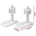 Toilet Seat Repair Kit - White Hinges Full Set with Bolts Screws Washers for Standard Toilets, Easy Installation Bathroom Repair Tools(B)