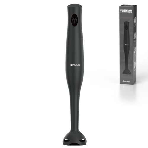 Batidora de mano MULIN 400W, potente y ligera con diseño extraíble y antisalpicaduras, para cocinar, cremas, batidos y salsas, ideal para los amantes de la cocina.