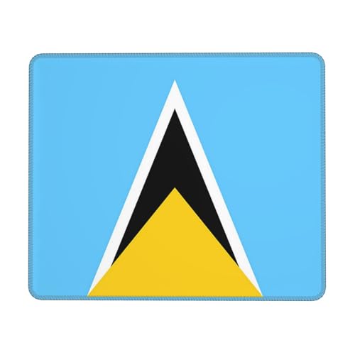 Drapeau De Sainte-Lucie Tapis De Souris Portable Mousepad Lavable Mouse Pad pour Bureau Travail Jeu 25X30Cm