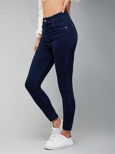Image of Miss Chase Women's Skinny Fit High Rise Regular Length Stretchable Denim Jeans