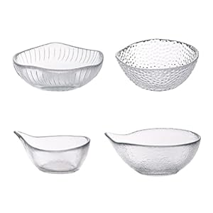 Luxshiny 4 stks Mini Glas Gerechten Kleine Dipping Bowls Dessert Bowl Tapas Bowls voor Restaurant