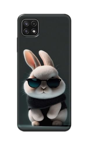 Image of PRINTFIDAA Printed Hard Back Cover Case for Samsung Galaxy A22 5G | A22s 5G | Samsung F42 5G Back Cover (Cool Baby Rabbit) -112