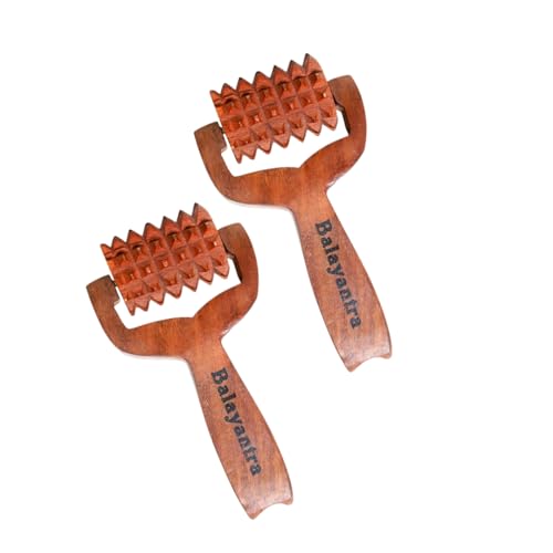 Image of Adon (Waidon) Balayantra Wooden Roller Pack of 2 | Manual Head Massager | Promotes Hair Growth | Blood Circulation | Pain Relief Balyantra | Hair Scalp Care | Dandruff Removal for Men & Women Bala yantra