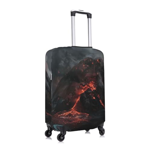 volcano Print Decorative Travel Luggage Cover Concealed Zipper Suitcases Anti Scratch Dustproof3