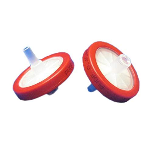 Image of J.G. Finneran FPV0425GRC PVDF Robot Filter, 25 mm Diameter, 1.0 m Glass Fiber, 0.45 m Pore Size, Dark Red (Pack of 1000)