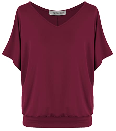 Van Der Rich ® - Tshirt Oversize mit V-Ausschnitt im lässigen Stil -...