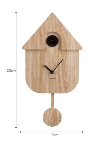 Horloge coucou Karlsson bois clair au design épuré haut de gamme