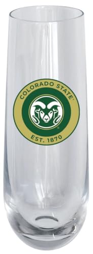 Copa de Champagne Colorado State Rams 10oz sin tallo 4-Pack