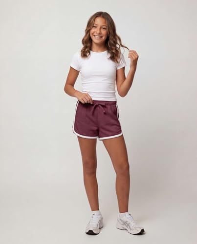 Image of Real Essentials 3 Pack: Girls Fleece Dolphin Shorts Athletic Running Soccer Basketball Sleep Lounge Casual Cozy
