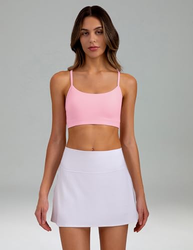 Image of Colorfulkoala Women's Dreamlux Y Back Sports Bra Low Impact Padded Workout Top with Built in Bra A-C Cups