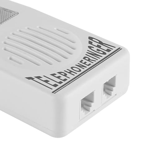 Laroal Extra lauter Telefonklingelverstärker mit Blitzlicht, 60–110 dB einstellbare Lautstärke für Festnetz-/schnurgebundene Telefone, für Hörgeschädigte geeignet