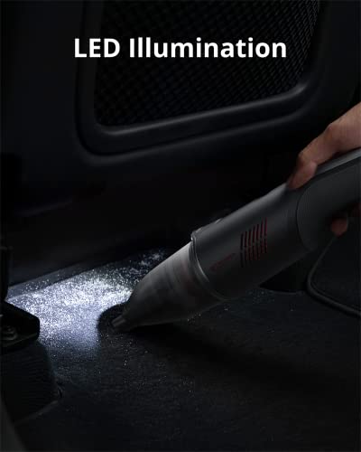 eufy Clean HomeVac H20, 40 AW Strong Suction, Cordless, Lightweight 1.44 lb, 1H Fast in-Car Charge Handheld Car Vacuum Cleaner, Black