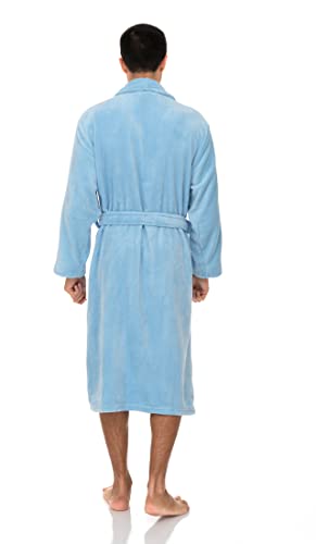 TowelSelections Men's Fleece Robe, Plush Shawl Collar Spa Bathrobe2