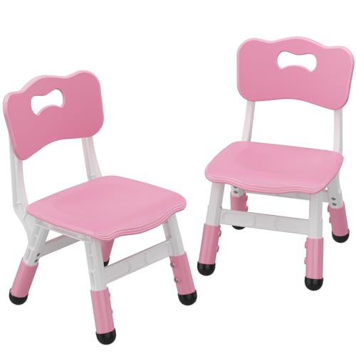 HobbyField Kids Chair, Durable Plastic Toddler Chair for Boys & Girls Ages 2-6, Perfect for Home, Classroom, Nursery, and Indoor Use Pink