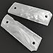 Cool Hand 1911 Grips, Full Size Government Commander, High Polished Synthetic White Pearl, Screws Included, Ambi Safety Cut