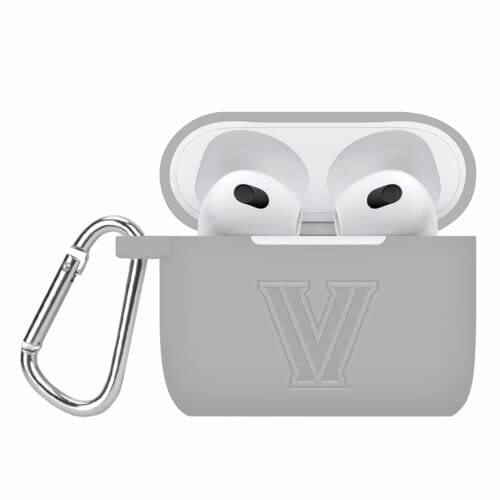 Affinity Bands Villanova Wildcats Engraved Silicone Case Cover Compatible with Apple AirPods Gen 3 (Gray)