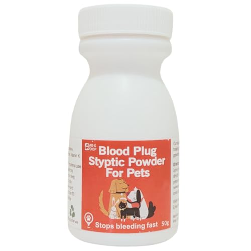 Bag & Boop Styptic Powder for Pets Stops Bleeding from Nail Trimming 50g Cats Dogs Guinea Pigs Rabbits