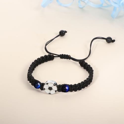 Image of Soccer Baseball Basketball Volleyball Gifts for Boys Girls,Handmade Braided Bracelet Gifts for Son Daughter Team Member