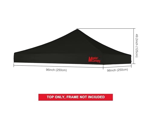 Image of MASTERCANOPY 8x8 Replacement Pop Up Canopy Top for Kingkong Frame Black