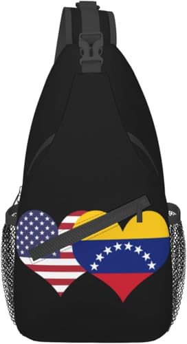 Mochila unisex estilo banderas de EE.UU. y Venezuela miniatura 1