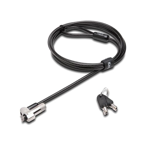 Kensington NanoSaver Laptopschloss für Nano Security Slot in ultradünnen Laptops/Notebooks, mit robuster Cleat Locking Technologie und hoch schnittfestem Karbonstahlkabel, K64444WW