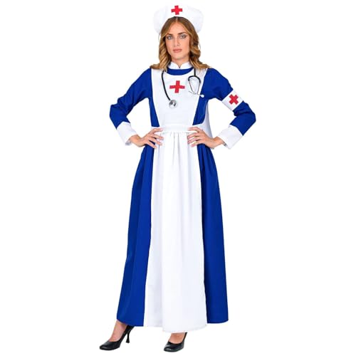 W WIDMANN MILANO Party Fashion - Disfraces Retro Enfermera, Vestido, Doctor, Profesión, Disfraces de Carnaval