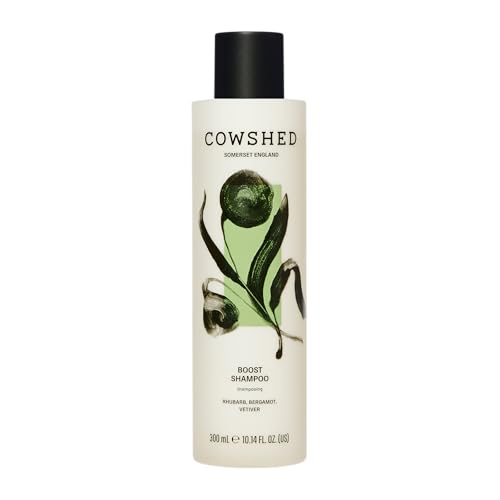 Image of Cowshed Boost Shampoo (300ml) | Lightweight, Volumising Shampoo for Fine Hair, with Rhubarb & Bergamot | Soothes the Scalp & Adds Shine