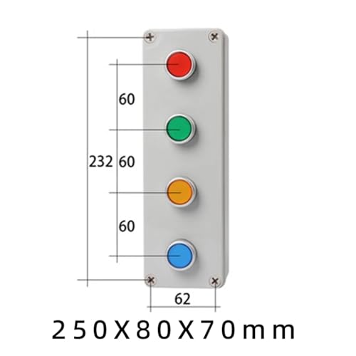 Boîtier de commande bouton-poussoir 4P plat pour démarrage moteur triphasé - 2