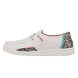 Hey Dude Women's Wendy Snake Linen White, Size 9