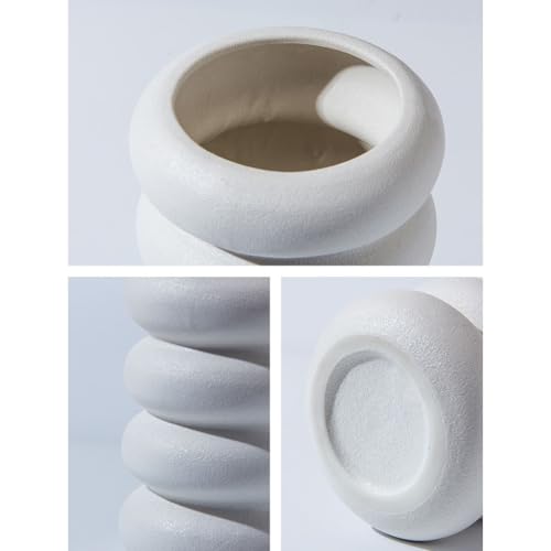 Ceramiczny wazon na kwiaty, geometryczne wazony dekoracyjne w kształcie pączka do wystroju domu, kuchni, biura lub salonu