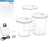 ISELECTOR Vacuum Food Sealed Storage Containers, Automatic Airtight Storage POP Container with lids,...