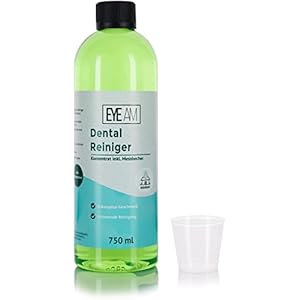 Dental Ultraschallreiniger Konzentrat 750ml – Reinigungskonzentrat für jedes Ultraschallreinigungsgerät für Zahnprothesen, Gebisse, Zahnersatz – Prothesenreiniger (750 ml)