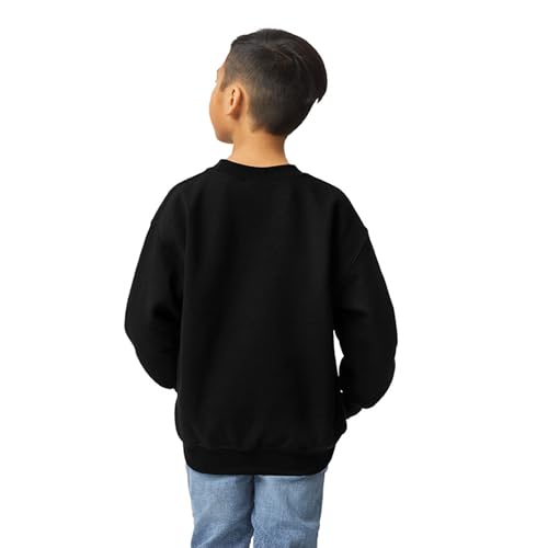Gildan Unisex Child Fleece Crewneck Sweatshirt, Style G18000B, Black2