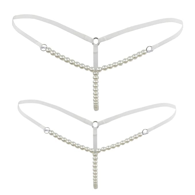 meezx fashion Pearl Embellished Thong Underwear, Set of 2-picture-11