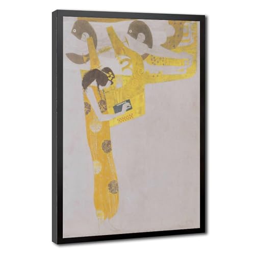 Affiches sur toile Gustav Klimt Poesie 1902 cadre à suspendre 40x61 cm