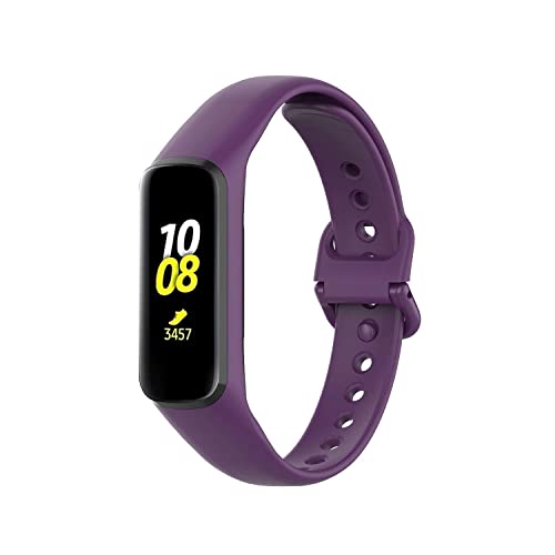 Image of Band Strap Belt with Buckle for Samsung Galaxy Fit E R375 Smart Band (Purple) (Note: Not Compatible to Any Other Models Except Samsung Fit E R375 Band) (Purple)