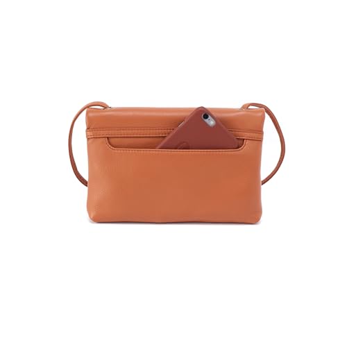 Image of HOBO Grant Leather Small Foldover Crossbody Bag with Crossbody & Shoulder Strap, Zip Pocket, Card Compartment